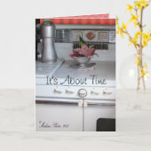 旧式なコーヒー鍋#1はそれを挨拶カスタマイズ カード (黄色い花)