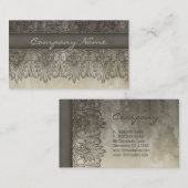 旧式なサロンのスパのレースの名刺の灰色のクリーム 名刺 (正面/裏面)