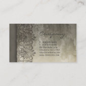 旧式なサロンのスパのレースの名刺の灰色のクリーム 名刺 (裏面)