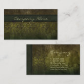 旧式なサロンのスパのレースの名刺の緑 名刺 (正面/裏面)