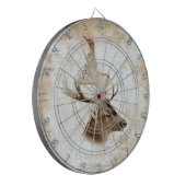 旧式なシカのプリント5 ダーツボード (正面左)