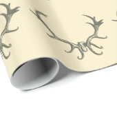 旧式なシカの枝角 ラッピングペーパー (ロールコーナー)