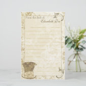 「旧式なシルクハット」の文房具 便箋 (スタンド正面)