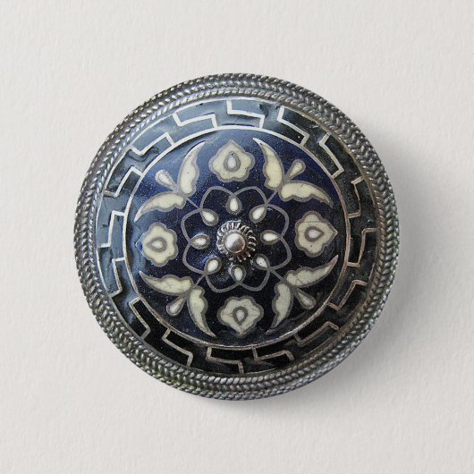 旧式なジュエリー-花Pin/のブローチボタン 缶バッジ (正面)