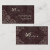 旧式なスクロール名刺のインテリア・デザインBurgu 名刺 (正面/裏面)