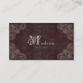 旧式なスクロール名刺のインテリア・デザインBurgu 名刺 (裏面)