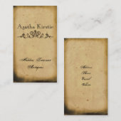 旧式なスクロール名刺 名刺 (正面/裏面)