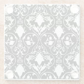 旧式なスクロール壁紙2 ガラスコースター (裏面)