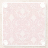 旧式なスクロール壁紙 ガラスコースター (裏面)