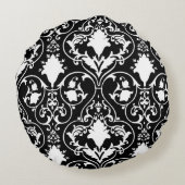 旧式なスクロール壁紙 ラウンドクッション (裏面)