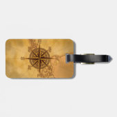 旧式なスタイルのコンパス面図 ラゲッジタグ (裏面横)