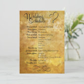 旧式なスタイルの結婚式のスケジュール 招待状 (スタンド正面)