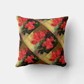 旧式なスタイルの赤いゼラニウムによっては枕が開花します クッション (裏面)