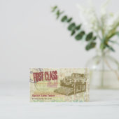 旧式なタイプライターのヴィンテージの短命なもの 名刺 (スタンド正面)