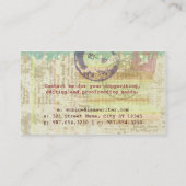 旧式なタイプライターのヴィンテージの短命なもの 名刺 (裏面)