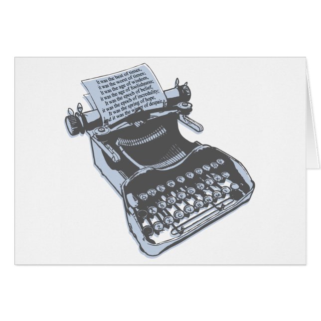 旧式なタイプライター (正面横)