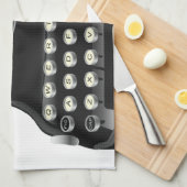 旧式なタイプライター キッチンタオル (四つ折り)