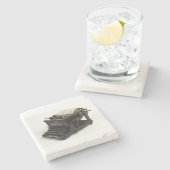 旧式なタイプライター ストーンコースター (横)