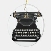 旧式なタイプライター セラミックオーナメント (左)