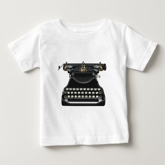旧式なタイプライター ベビーTシャツ (正面)