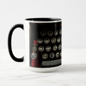 旧式なタイプライター マグカップ (左)