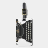 旧式なタイプライター ラゲッジタグ (正面縦)