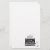 旧式なタイプライター 便箋 (正面/裏面)