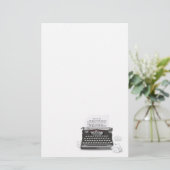 旧式なタイプライター 便箋 (スタンド正面)