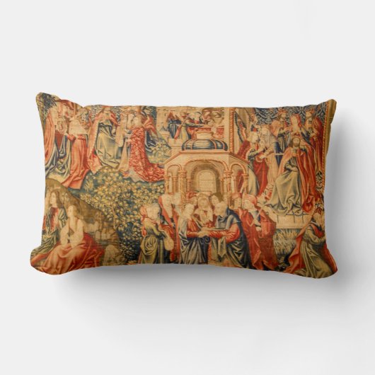 旧式なタペストリーの一見のクッション ランバークッション (正面)
