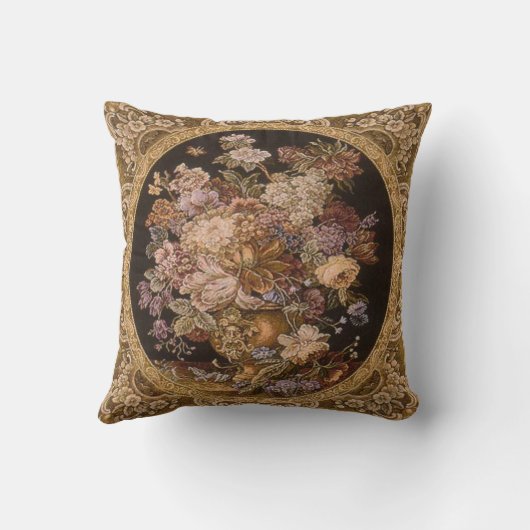 旧式なタペストリーの設計の美しいクッション クッション (裏面)