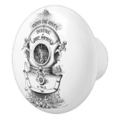 旧式なダイビングのヘルメット セラミックノブ (右)