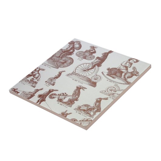 旧式なチョコレート型カタログのイースターのウサギのページ タイル (側面)