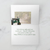 旧式なトラクターおよび古い納屋はそれをカスタマイズ カード (内部)