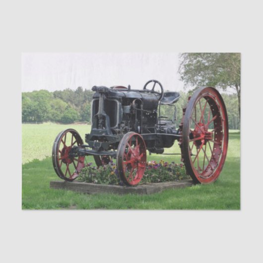 旧式なトラクター 薄葉紙 (正面)