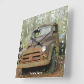 旧式なトラックの時計 スクエア壁時計 (傾斜)