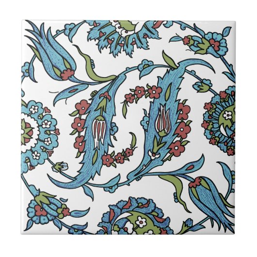 旧式なトルコの花のComposision タイル (正面)