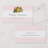 旧式なバラの名刺 名刺 (正面/裏面)