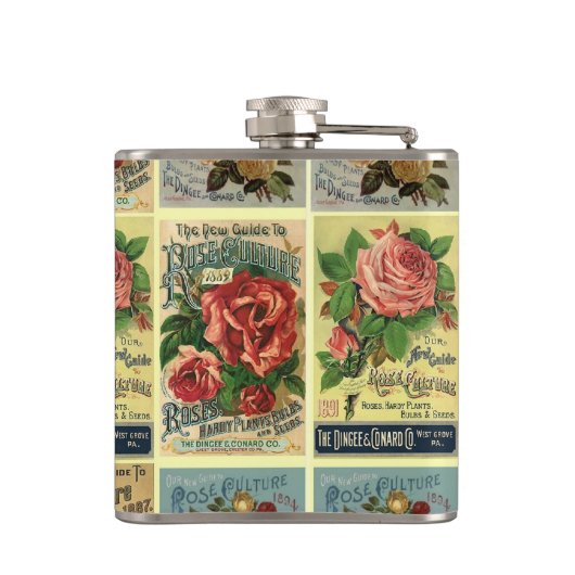 旧式なバラの家宝のバラ園のフラスコ フラスク (裏面)