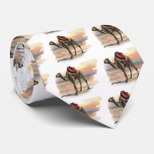 旧式なヒトコブラクダのラクダのイラストレーション ネクタイ (ロール)