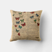 旧式なビクトローラの蝶辞書の枕 クッション (裏面)