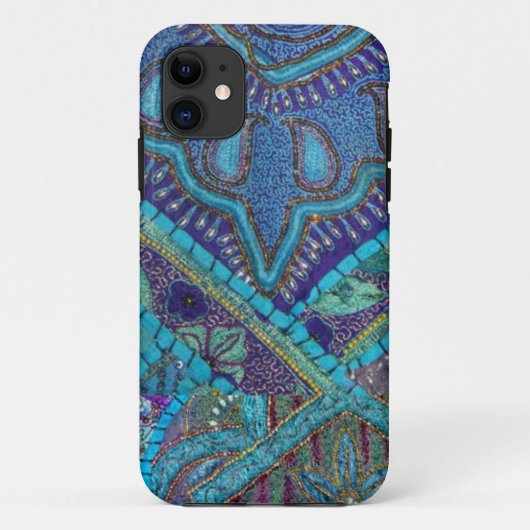 旧式なビーズの刺繍されたパッチワークの織物 Case-Mate iPhoneケース (裏面)