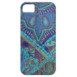 旧式なビーズの刺繍されたパッチワークの織物 iPhone 11 ケース