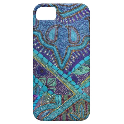 旧式なビーズの刺繍されたパッチワークの織物 Case-Mate iPhoneケース (裏面)