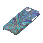 旧式なビーズの刺繍されたパッチワークの織物 Case-Mate iPhoneケース (下部)