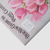 旧式なピンクのチューリップの庭カタログのティッシュペーパー 薄葉紙 (詳細)