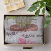 旧式なピンクのチューリップの庭カタログのティッシュペーパー 薄葉紙 (ギフト)