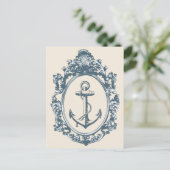 旧式なフレームのヴィンテージのいかり ポストカード (スタンド正面)