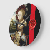 旧式なブドウのブドウ園のワインの試飲のパーティーのワックスのシール ラージ壁時計 (傾斜)