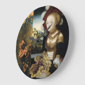 旧式なブドウのブドウ園のワインの試飲のパーティー ラージ壁時計 (傾斜)