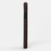 旧式なブラウンの革点字本のデザイン Case-Mate iPhoneケース (裏面/右)